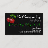 Carte de visite d'arrière - plan de cerise (Dos)