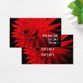 Carte de visite d'art à fleurs Red Hot Dahlia (Bureau)