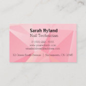 Carte de visite d'art à ongles (Dos)