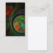 Carte de visite d'art Abstrait vert de renaissance (Devant / Derrière)