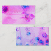 carte de visite d'art abstrait violet et bleu (Devant / Derrière)