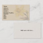 Carte de visite d'art botanique Vintage (Devant / Derrière)