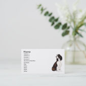 Carte de visite d'art de chien "d'épagneul de (Debout devant)