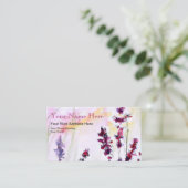 Carte de visite d'art de l'aquarelle végétale (Debout devant)