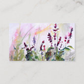 Carte de visite d'art de l'aquarelle végétale (Dos)