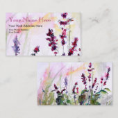 Carte de visite d'art de l'aquarelle végétale (Devant / Derrière)