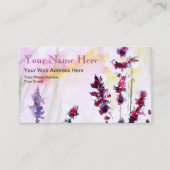 Carte de visite d'art de l'aquarelle végétale (Devant)