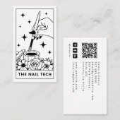 Carte de visite d'art de l'ongle de Tarot (Devant / Derrière)