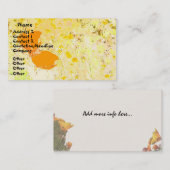 Carte de visite d'art de pavot (Devant / Derrière)