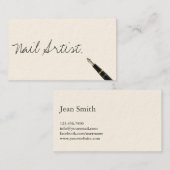 Carte de visite d'art de script manuscrit gratuit (Devant / Derrière)