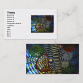 Carte de visite d'art en verre (Devant / Derrière)