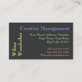 Carte de visite d'art et d'inspiration pour pro (Dos)