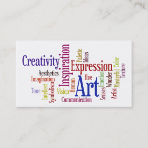 Carte de visite d'art et d'inspiration pour pro