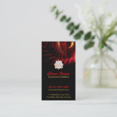 Carte de visite d'art fractal rouge de science-fic (Debout devant)
