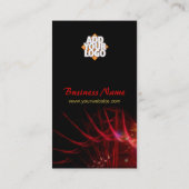 Carte de visite d'art fractal rouge science-fictio (Dos)