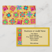 Carte de visite d'art sur Arrière - plan jaune (Devant / Derrière)