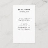 Carte de visite d'art-thérapeute (Dos)