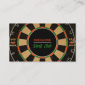 Carte De Visite Dartboard Design, Darts Club (Devant)