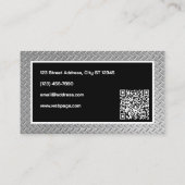 Carte de visite d'artisan avec texture de métal es (Dos)