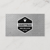 Carte de visite d'artisan avec texture de métal es (Devant)