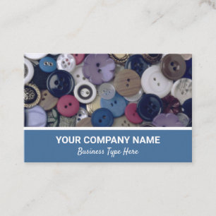 Carte de visite d'artisanat à coudre des boutons