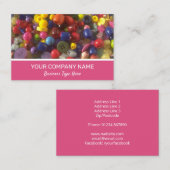 Carte de visite d'artisanat à coudre des perles (Devant / Derrière)