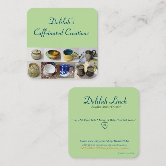 Carte de visite d'artiste (Devant / Derrière)