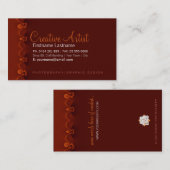 Carte de visite d'artiste créatif (Devant / Derrière)