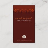 Carte de visite d'artiste créatif (Dos)