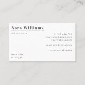 Carte de visite d'artiste de conception artistique (Dos)