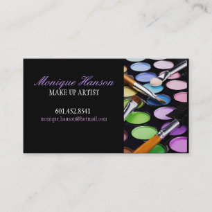 Carte de visite d'artiste de maquillage