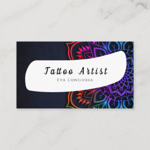 Carte de visite d'artiste de tatouage