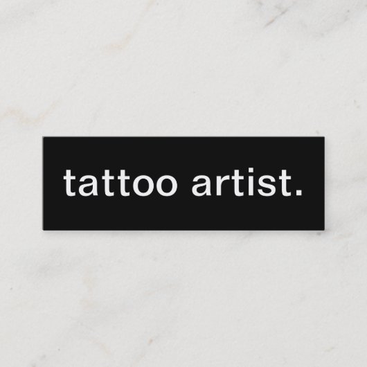 Carte de visite d'artiste de tatouage (Devant)