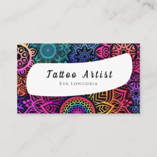 Carte de visite d'artiste de tatouage