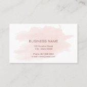 carte de visite d'artiste en or rose (Dos)