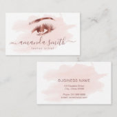 carte de visite d'artiste en or rose (Devant / Derrière)