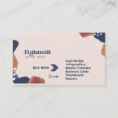Carte de visite d'artiste graphique moderne rose s (Devant)