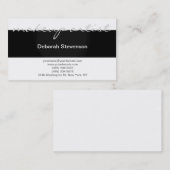 Carte de visite d'artiste maquillage noir moderne (Devant / Derrière)