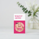 Carte de visite d'artiste maquilleuse à code QR ro (Debout devant)