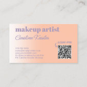 Carte de Visite d'Artiste Maquilleuse Professionne (Dos)