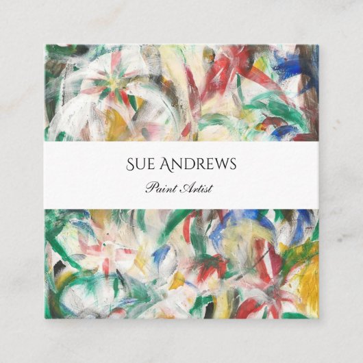 Carte de visite d'artiste personnalisé par (Devant)