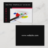 Carte de visite d'artistes (Devant / Derrière)