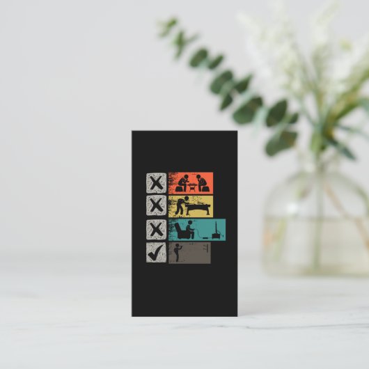 Carte De Visite Darts Player Hobby Dart Addicted Dartboard (Debout devant)