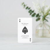 Carte de visite d'as de pique (Debout devant)