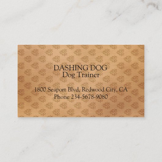 Carte De Visite Dashing Dog (Dos)