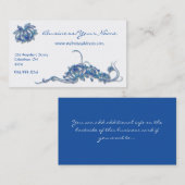 Carte de visite d'Asiatique de fleurs de Lotus de (Devant / Derrière)