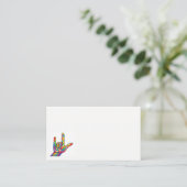 Carte de visite d'ASL je t'aime (Debout devant)