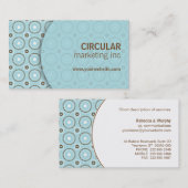 Carte de visite d'assise de motif de cercle (Devant / Derrière)