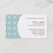 Carte de visite d'assise de motif de cercle (Dos)