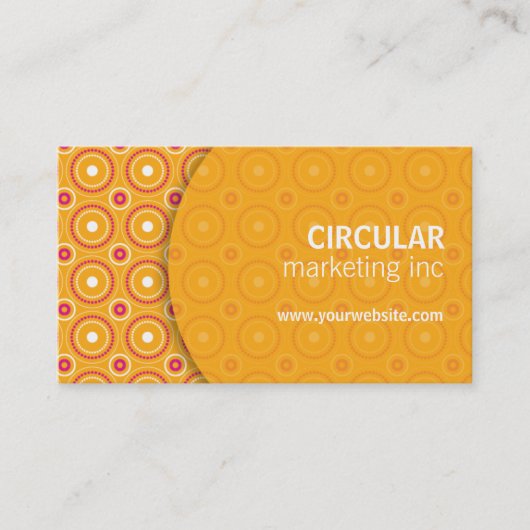 Carte de visite d'assise de motif de cercle (Devant)